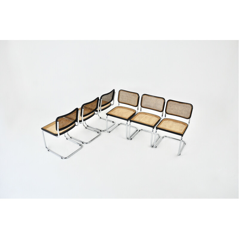Set of 6 vintage metal chairs by Marcel Breuer