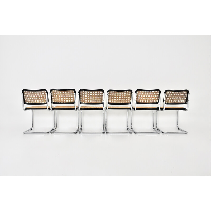 Set of 6 vintage metal chairs by Marcel Breuer