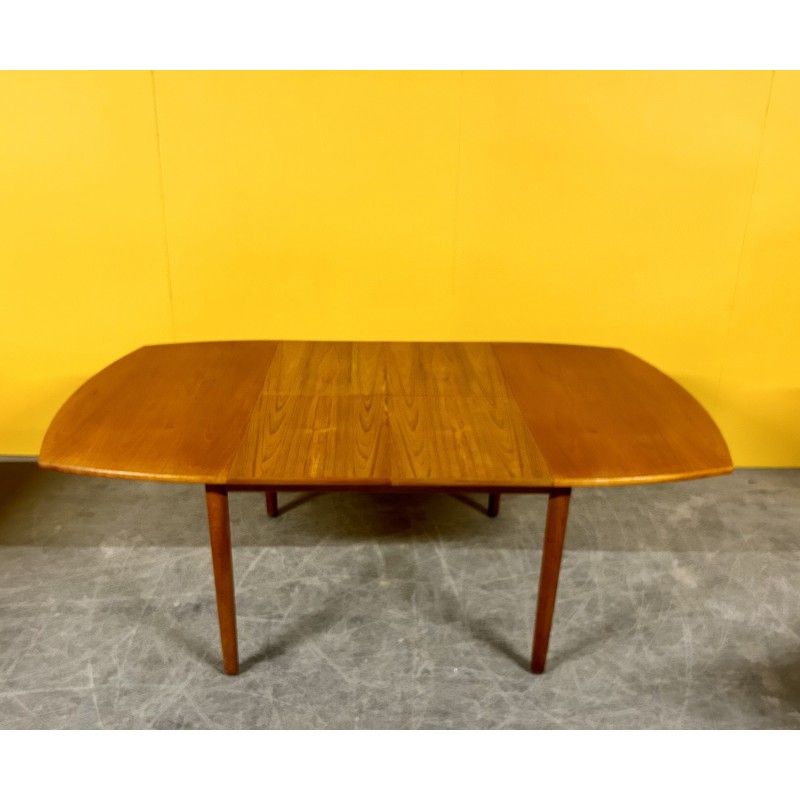 Danish vintage teak extendable dining table, 1960s