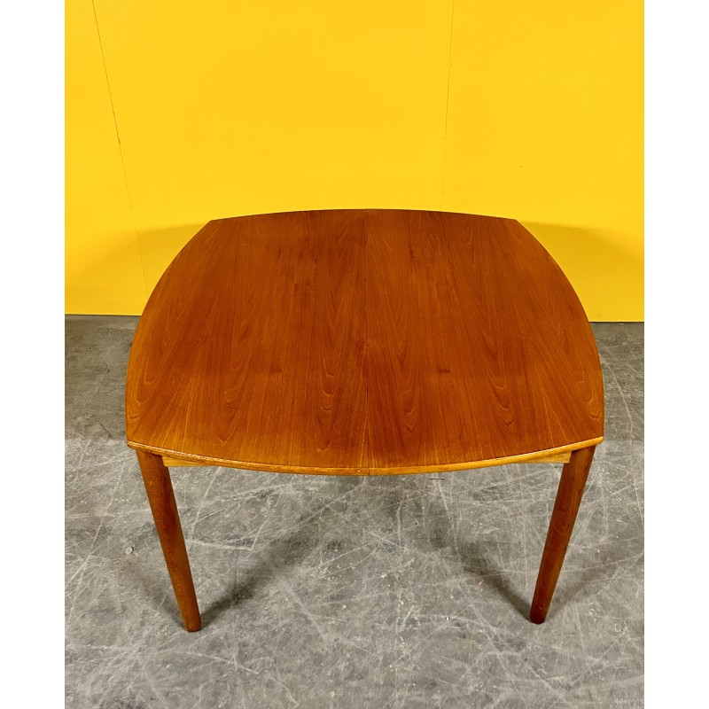 Deense vintage teakhouten uitschuifbare eettafel, 1960