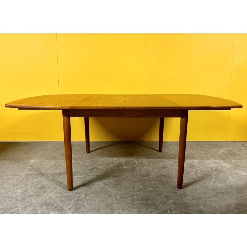 Danish vintage teak extendable dining table, 1960s