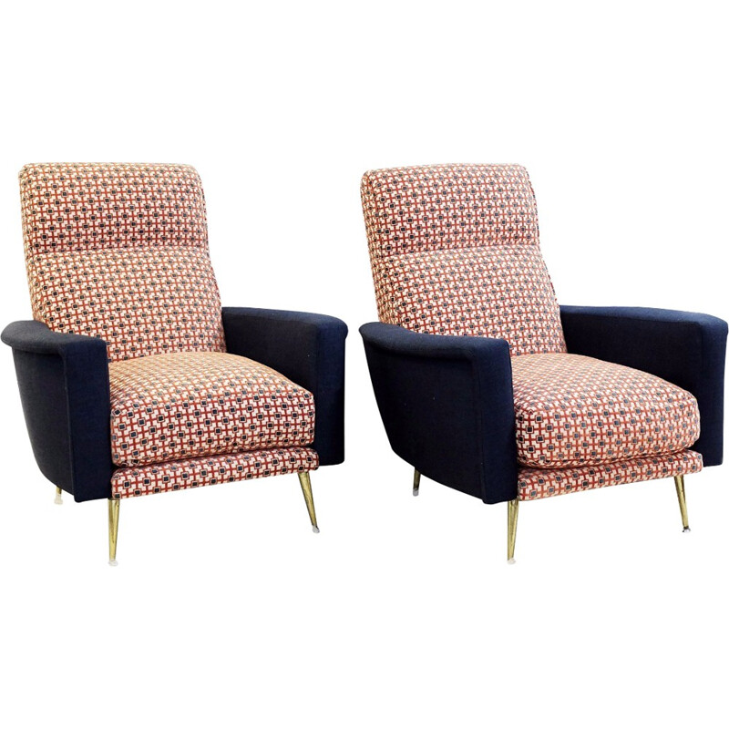 Pair of Italian armchairs - 1950s