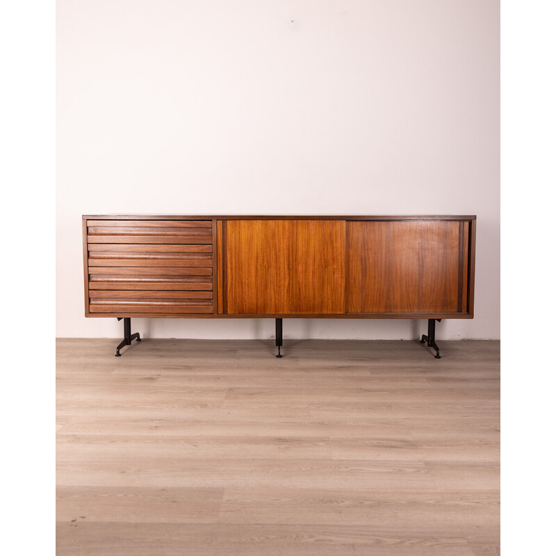 Vintage teak wood sideboard by Osvaldo Borsani for Tecno, 1960s