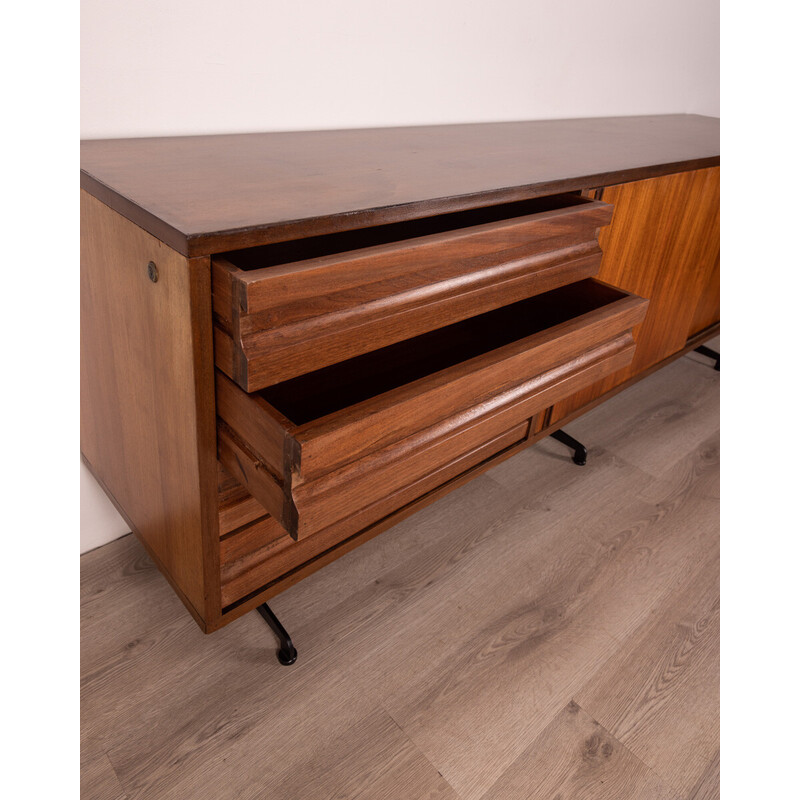 Credenza vintage in legno di teak di Osvaldo Borsani per Tecno, 1960