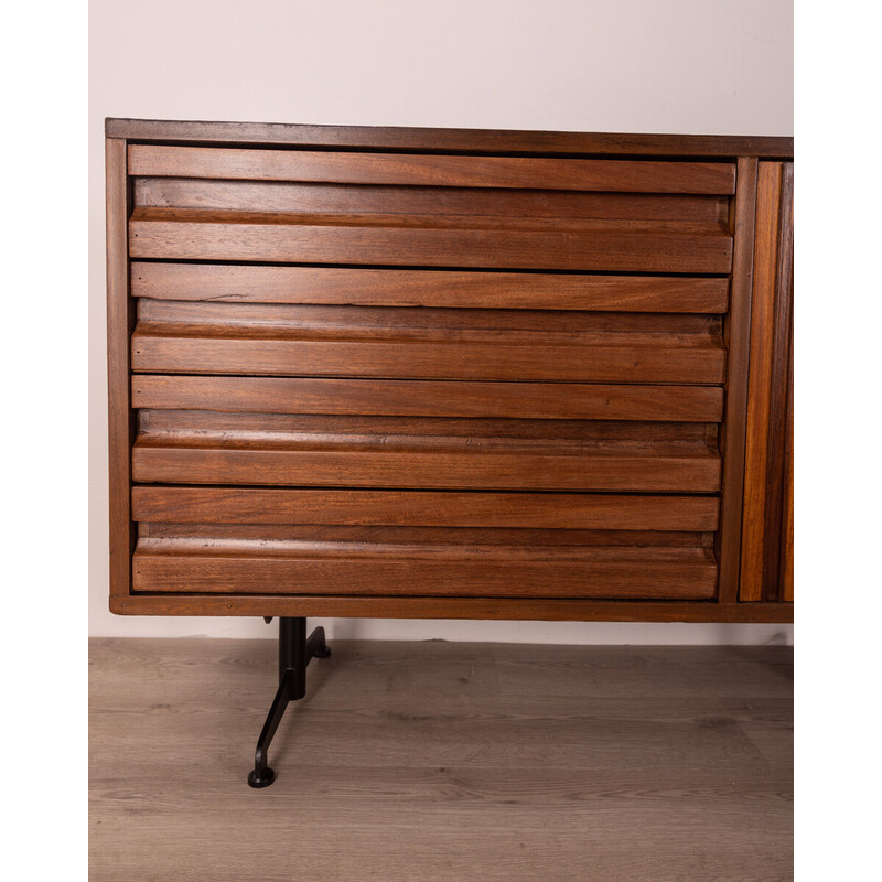 Vintage teak wood sideboard by Osvaldo Borsani for Tecno, 1960s