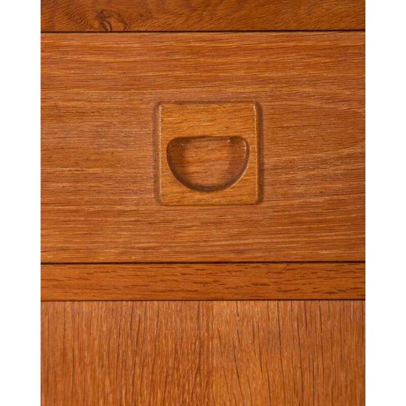 Vintage sideboard in oak wood with two hinged doors, 1970s