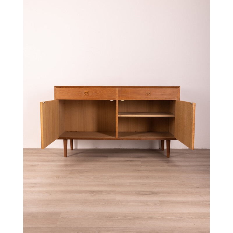 Vintage sideboard in oak wood with two hinged doors, 1970s