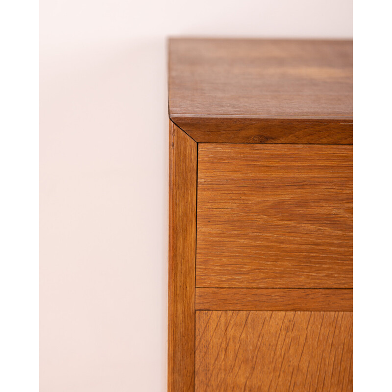 Vintage sideboard in oak wood with two hinged doors, 1970s