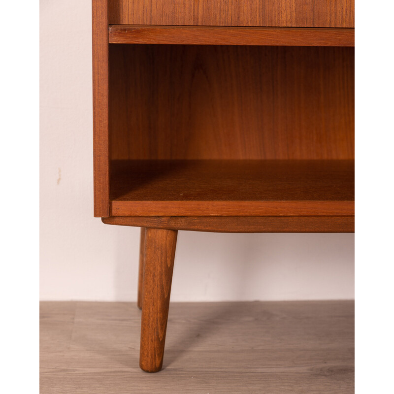 Vintage teak wood sideboard with two sliding doors by Domino Möbler, 1960s