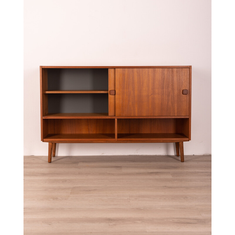 Vintage teakhouten dressoir met twee schuifdeuren van Domino Möbler, 1960