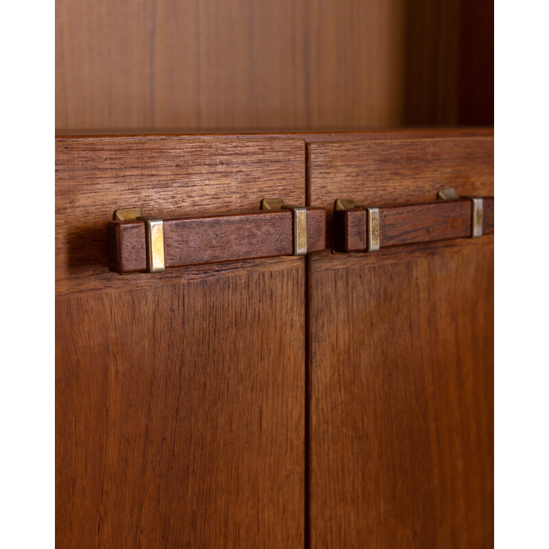 Vintage highboard in teak wood, 1960s