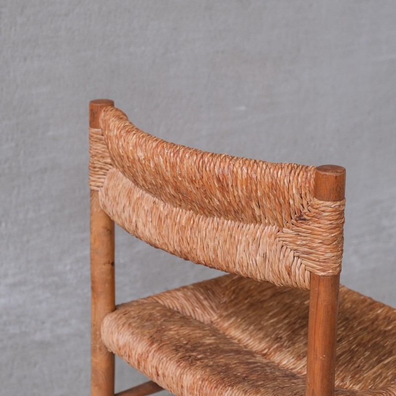 Mid-century French rush Dordogne chair, 1950
