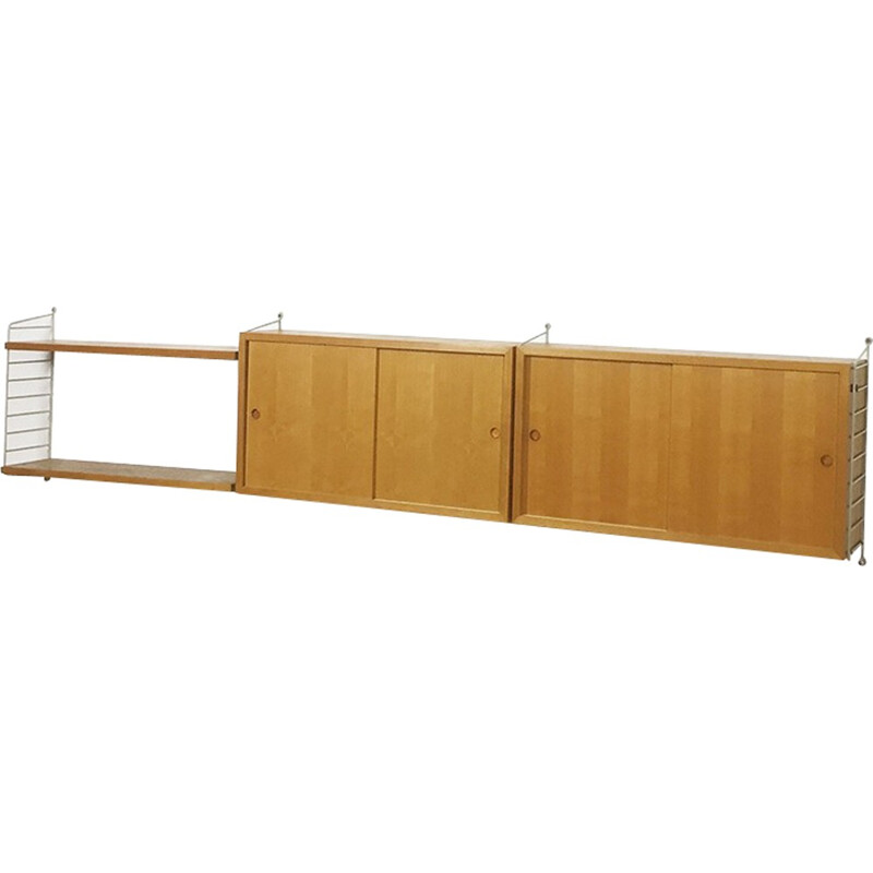 Swedish ash wall unit by Nisse Strinning for String - 1960s