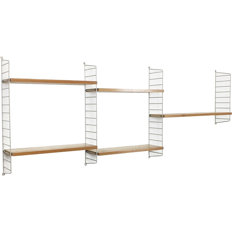 Swedish ash wall unit by Nisse Strinning for String - 1960s