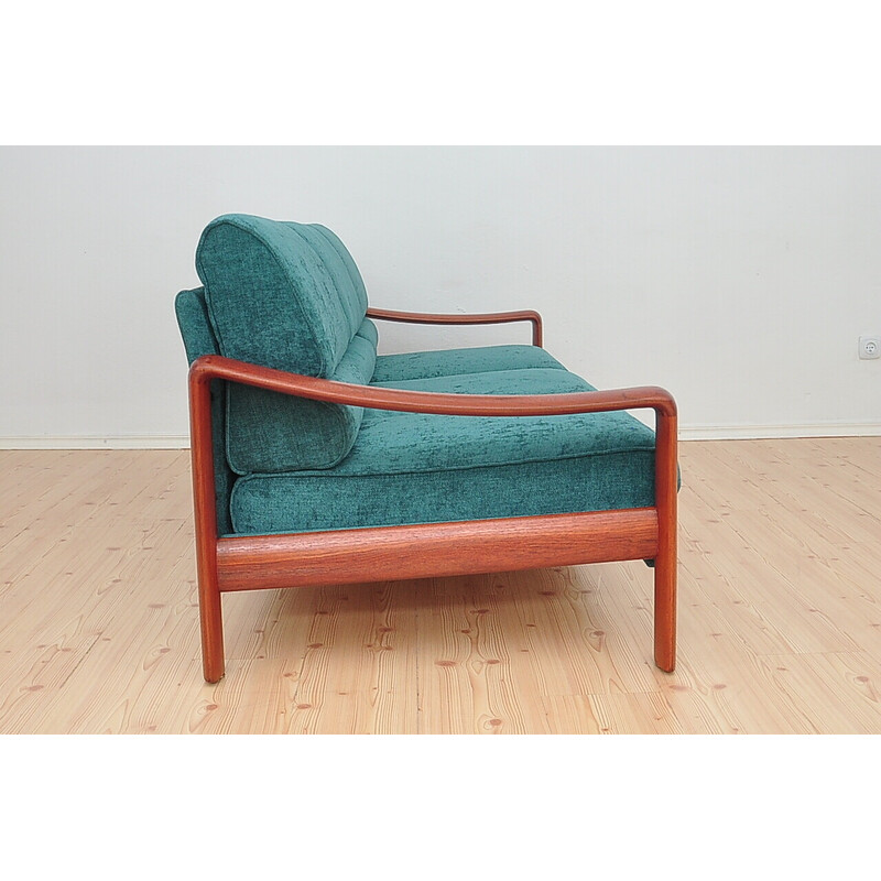 Skandinavisches Vintage-Sofa aus massivem Teakholz mit Polsterung, 1970er Jahre