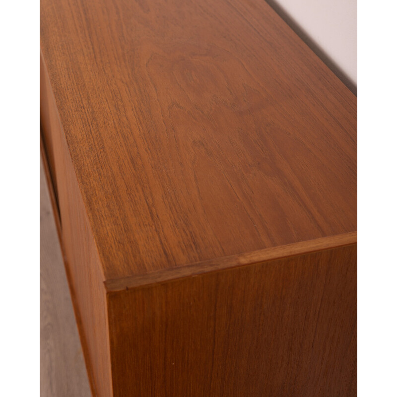 Vintage sideboard in teak wood with two sliding doors, 1960s