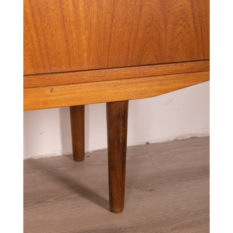 Vintage teak wood sideboard with two sliding doors, 1960s