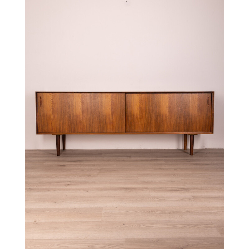 Credenza vintage in palissandro a due ante scorrevoli, anni '60