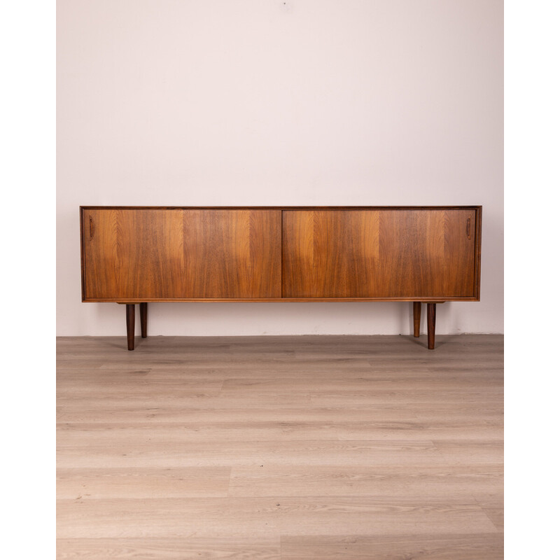 Vintage rosewood sideboard with two sliding doors, 1960s