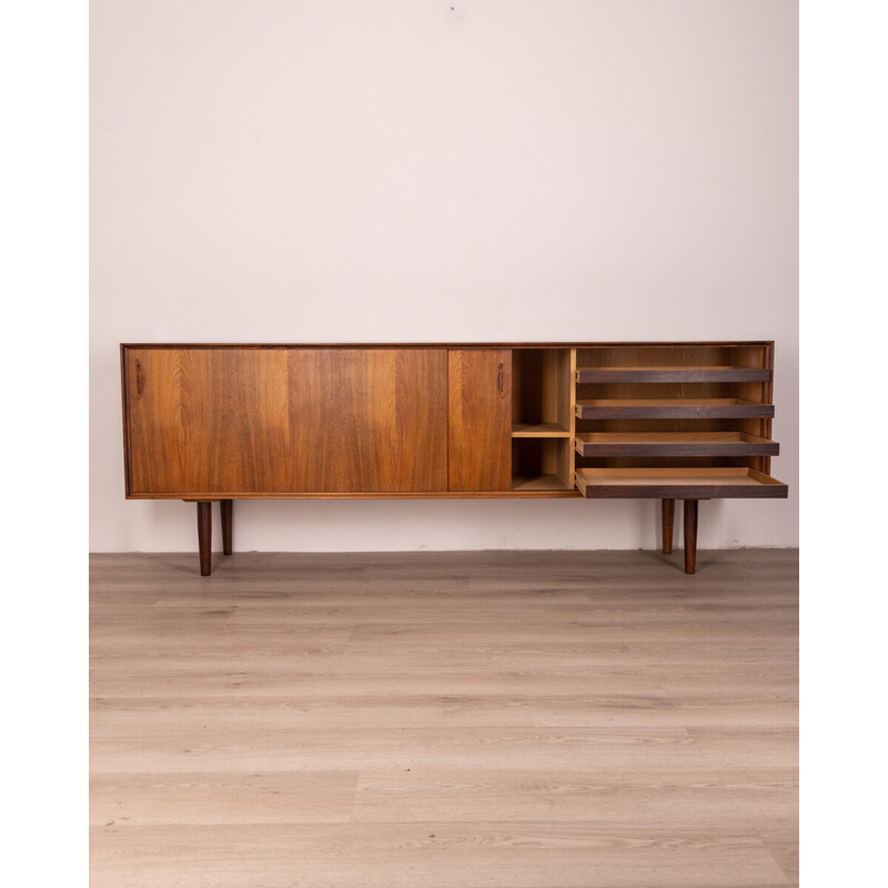 Vintage rosewood sideboard with two sliding doors, 1960s