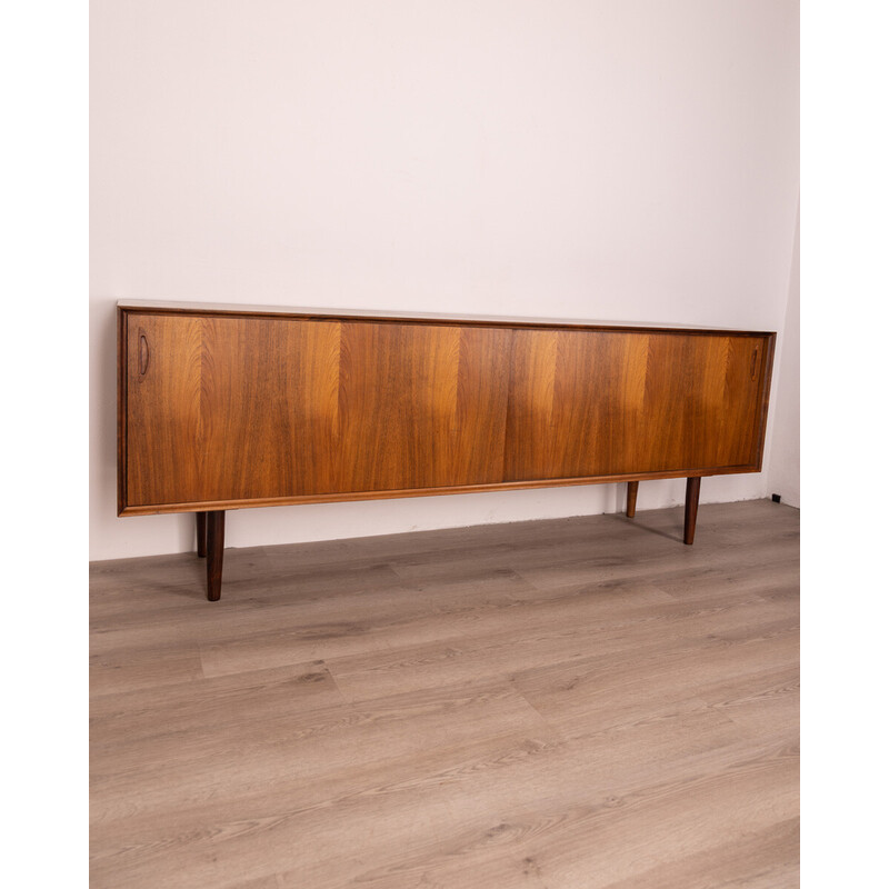 Vintage rosewood sideboard with two sliding doors, 1960s