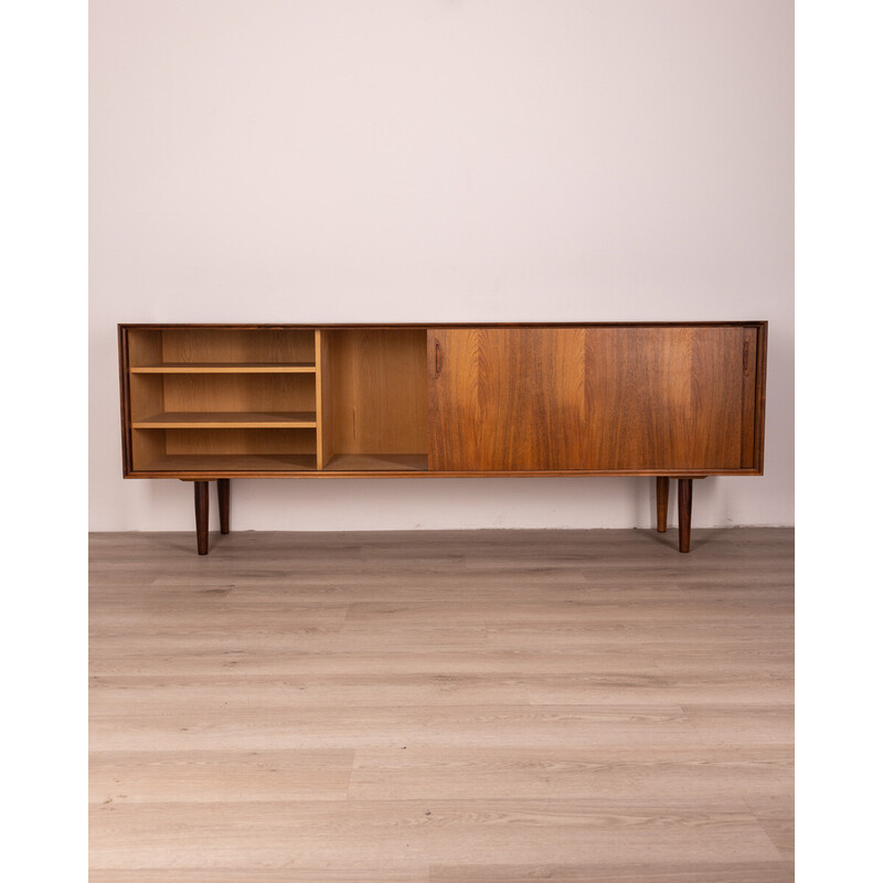 Vintage rosewood sideboard with two sliding doors, 1960s