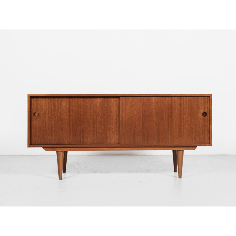 Mid century sideboard in teak with 2 sliding doors, Germany 1960s