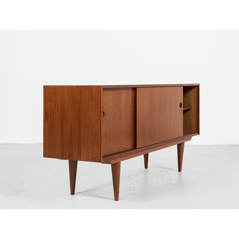 Mid century sideboard in teak with 2 sliding doors, Germany 1960s