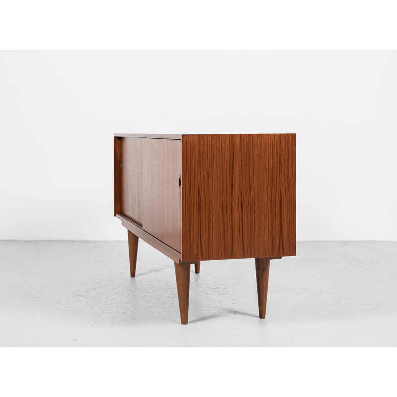 Credenza di metà secolo in teak con 2 ante scorrevoli, Germania 1960