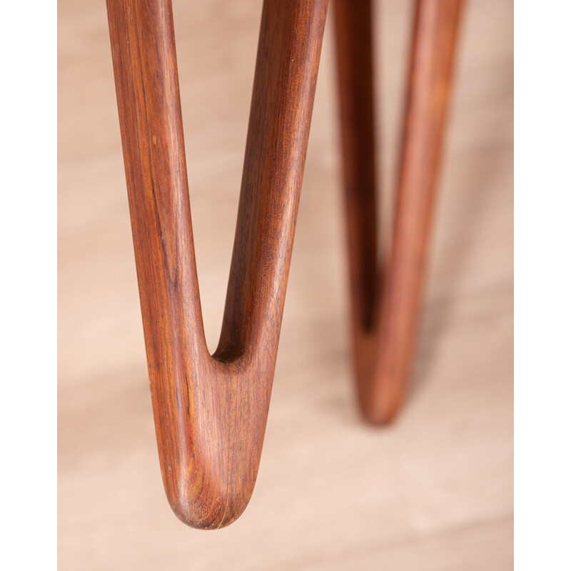 Vintage round side table in rosewood by Tove and Edvard Kindt-Larsen, 1950s