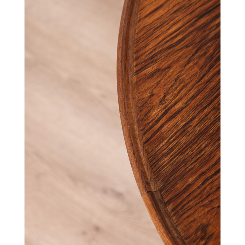 Vintage round side table in rosewood by Tove and Edvard Kindt-Larsen, 1950s