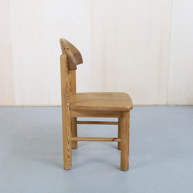 Set di 6 sedie da pranzo vintage in legno di pino di Rainer Daumiller per Hirtshals Sawaerk, anni '70