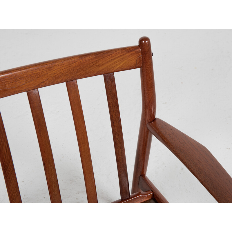 Pair of mid century Danish armchairs in teak by Svend Aage Eriksen for Glostrup, 1960s