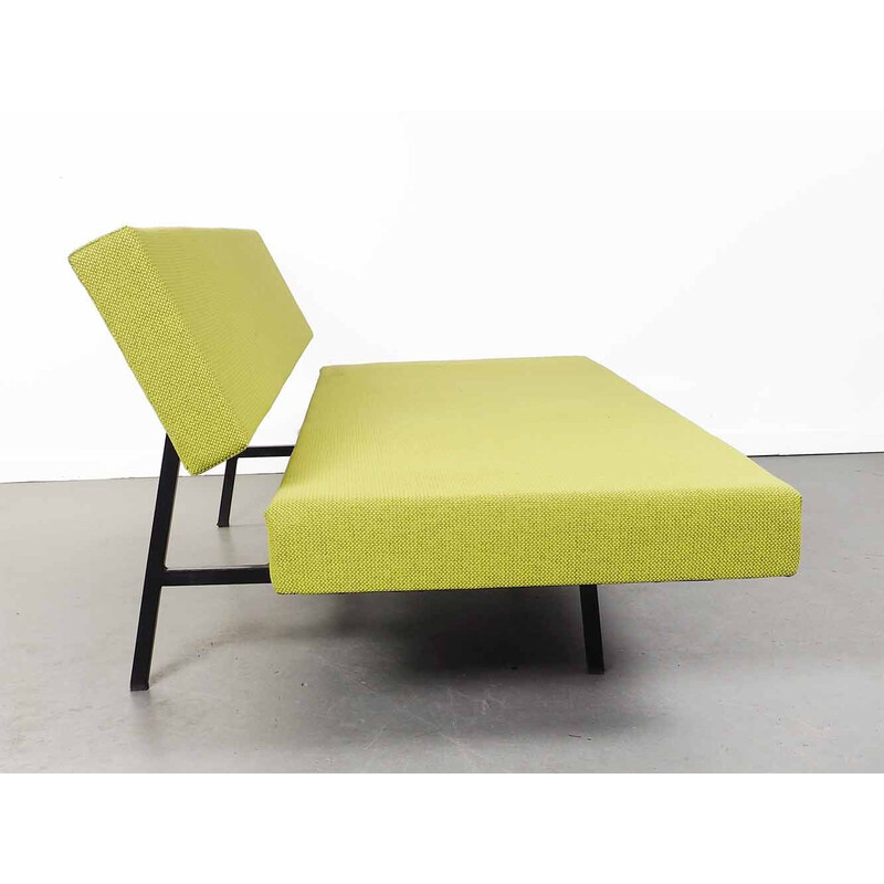 Vintage green sofa bed br03 de Martin Visser para 't Spectrum, anos 60