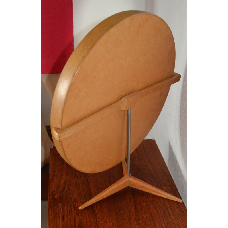 Wooden framed table mirror by Uno & Osten Kristiansson for Luxus - 1960s