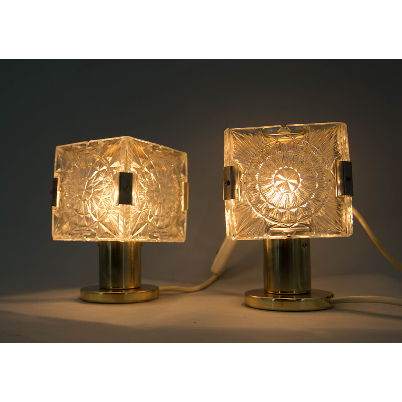 Paar Vintage-Tischlampen von Kamenicky Senov, 1970er Jahre