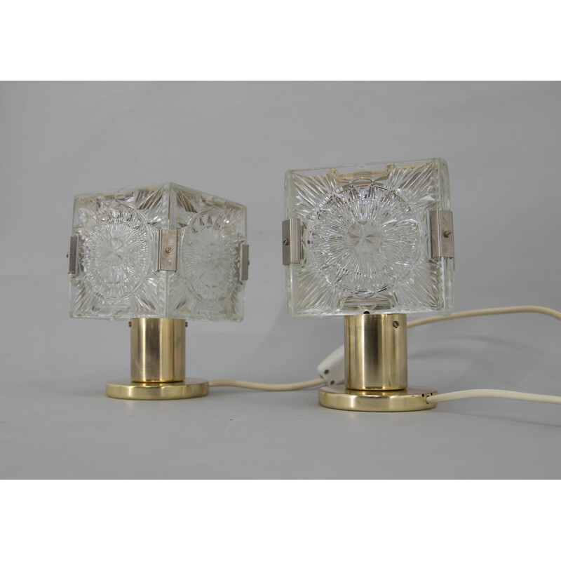 Pair of vintage table lamps by Kamenicky Senov, 1970s