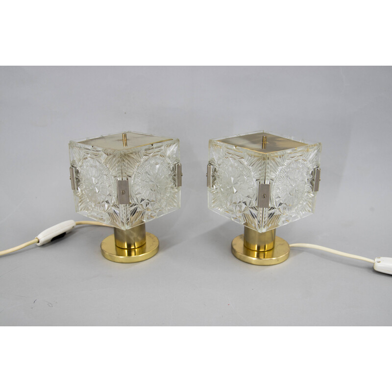 Pair of vintage table lamps by Kamenicky Senov, 1970s