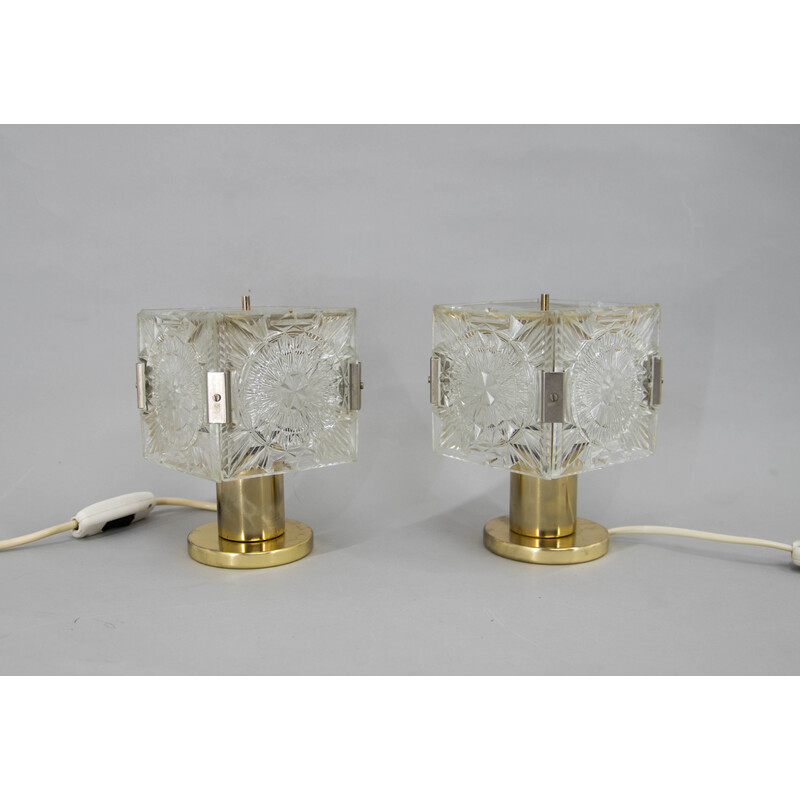 Pair of vintage table lamps by Kamenicky Senov, 1970s