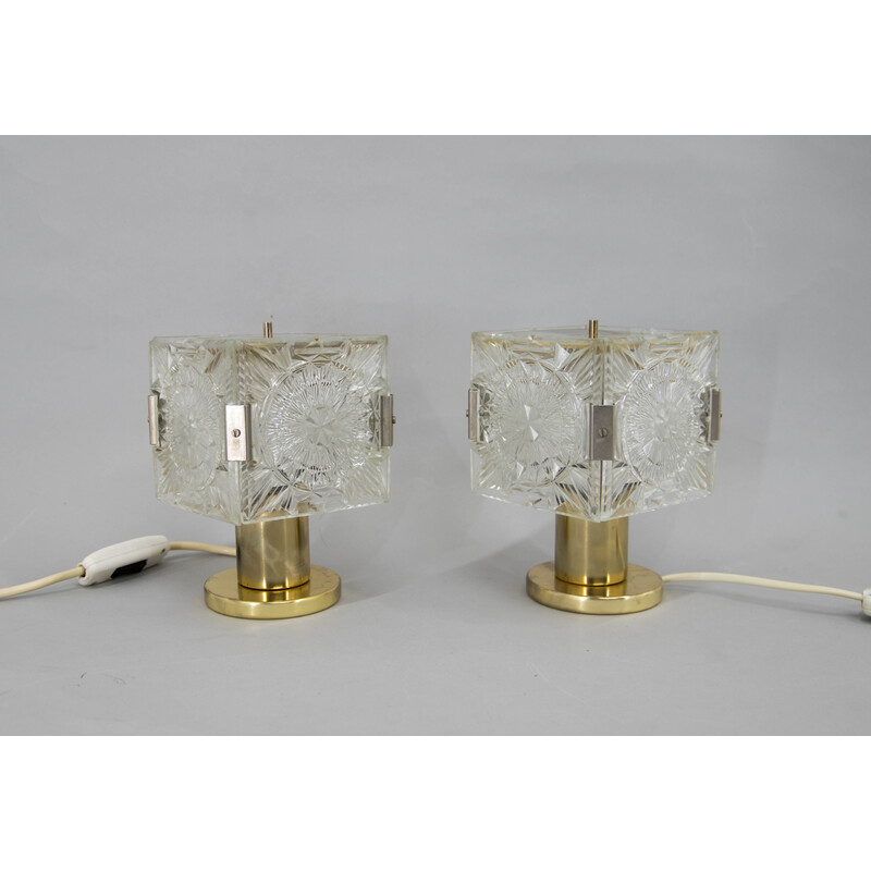 Paire de lampes de table vintage par Kamenicky Senov, 1970