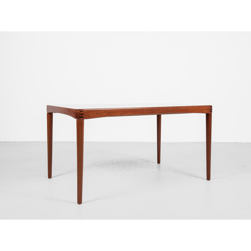 Mesa de comedor danesa de mediados de siglo en teca por Hw Klein para Bramin, 1970