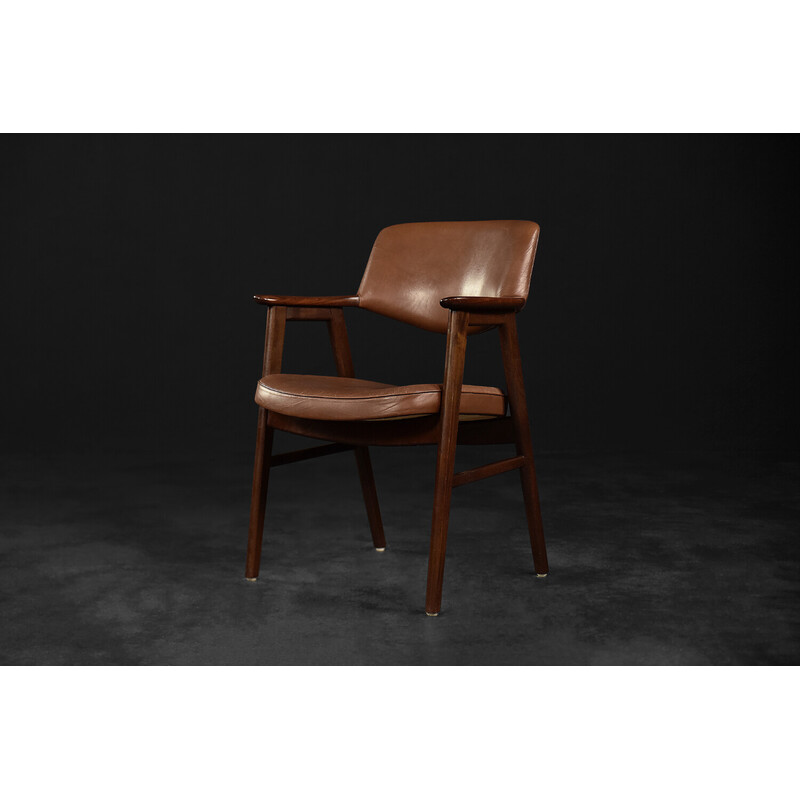 Fauteuil de direction vintage danois en palissandre No. 43 par Erik Kirkegaard pour Høng Stolefabrik, 1960