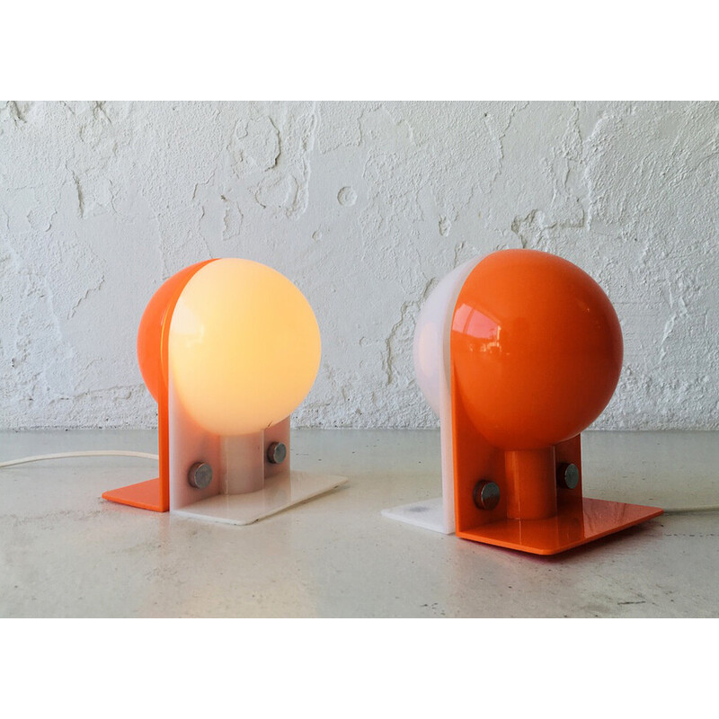 Pair of vintage table lamps by Guzzini, 1970