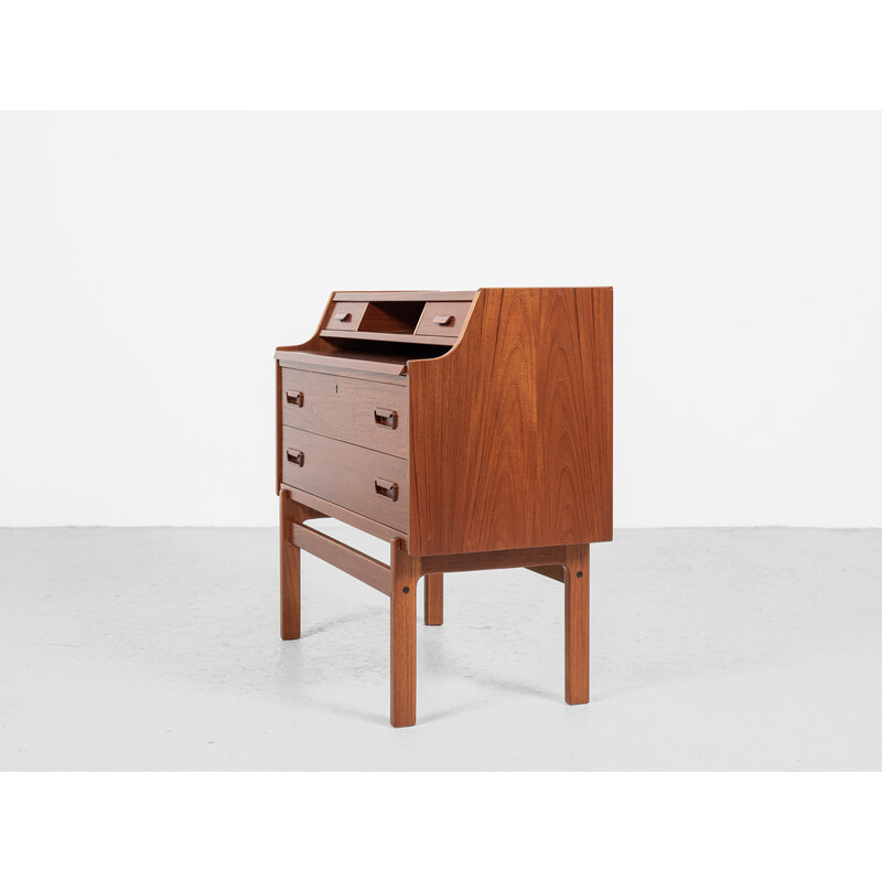 Vintage secretaire in teak van Arne Wahl Iversen voor Vinde Møbelfabrik, Denemarken 1960