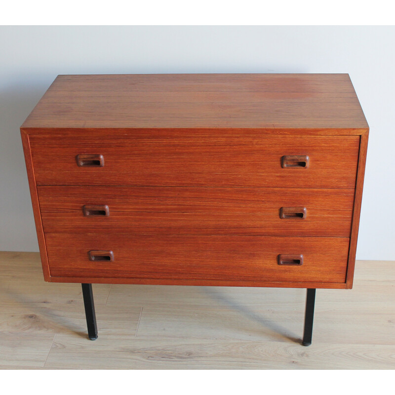 Cassettiera vintage in teak, 1960