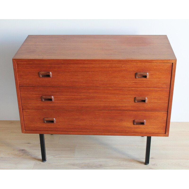 Cassettiera vintage in teak, 1960