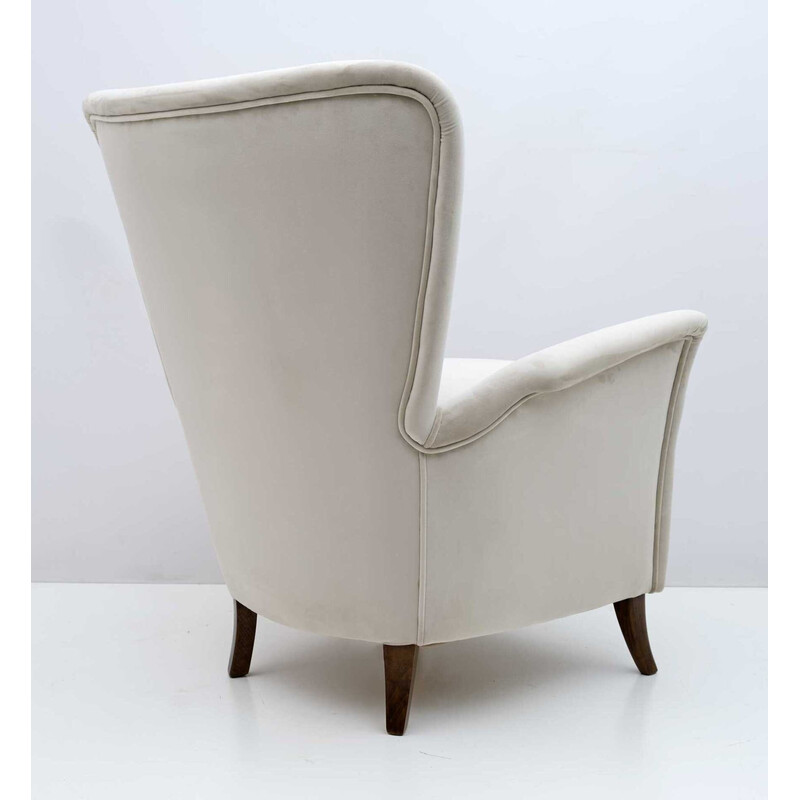 Pair of vintage Art Dèco Italian armchairs by Gio Ponti for Hotel Bristol Merano, Italy 1950s