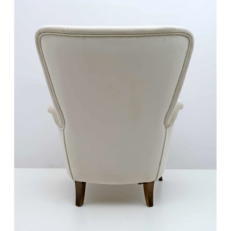 Paar vintage Art Dèco Italiaanse fauteuils van Gio Ponti voor Hotel Bristol Merano, Italië 1950