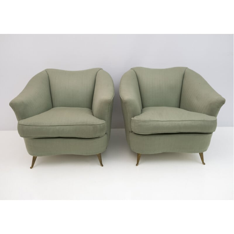 Pair of vintage Italian armchairs by Gio Ponti for Casa E Giardino, 1930s