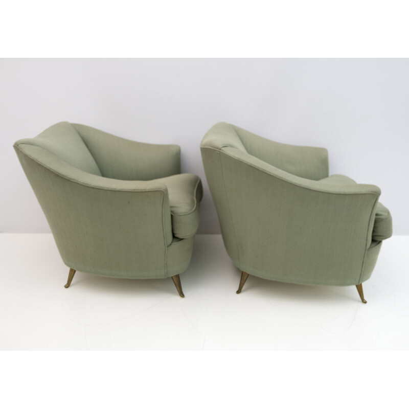Paar vintage Italiaanse fauteuils van Gio Ponti voor Casa E Giardino, jaren 1930
